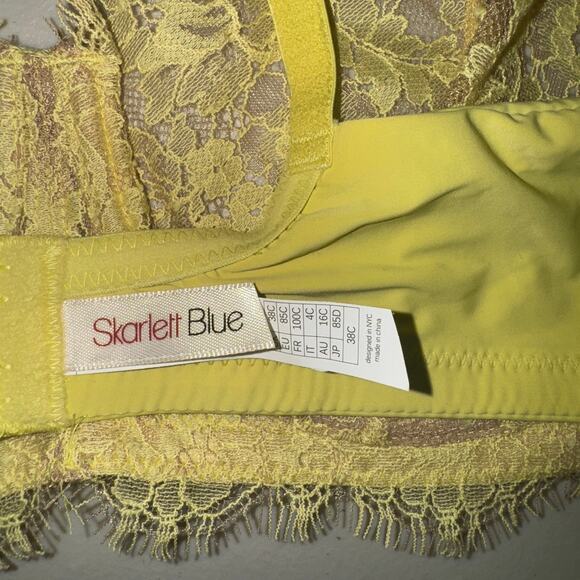 Skarlett Blue 38C Entice Bra & Large Front Lace Thong Set Intimates Feminine - Picture 4 of 8